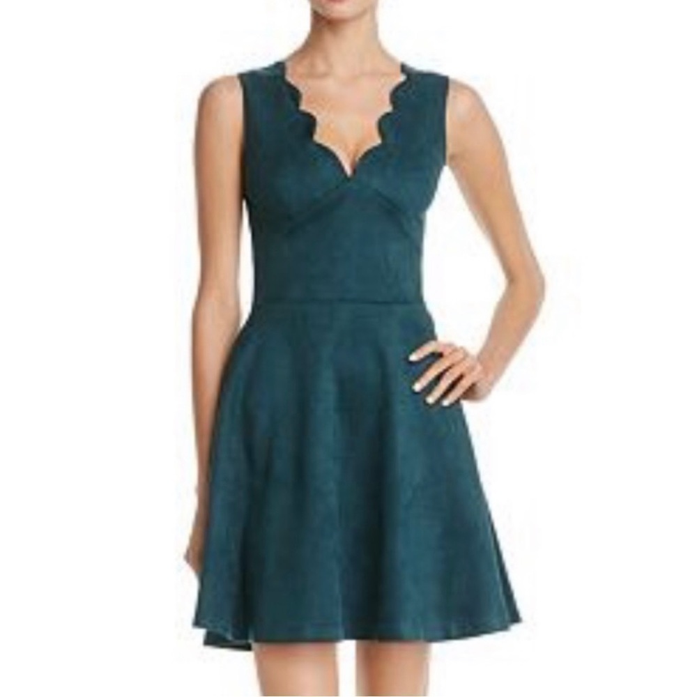 Euc Aqua Fit And Flare Dress